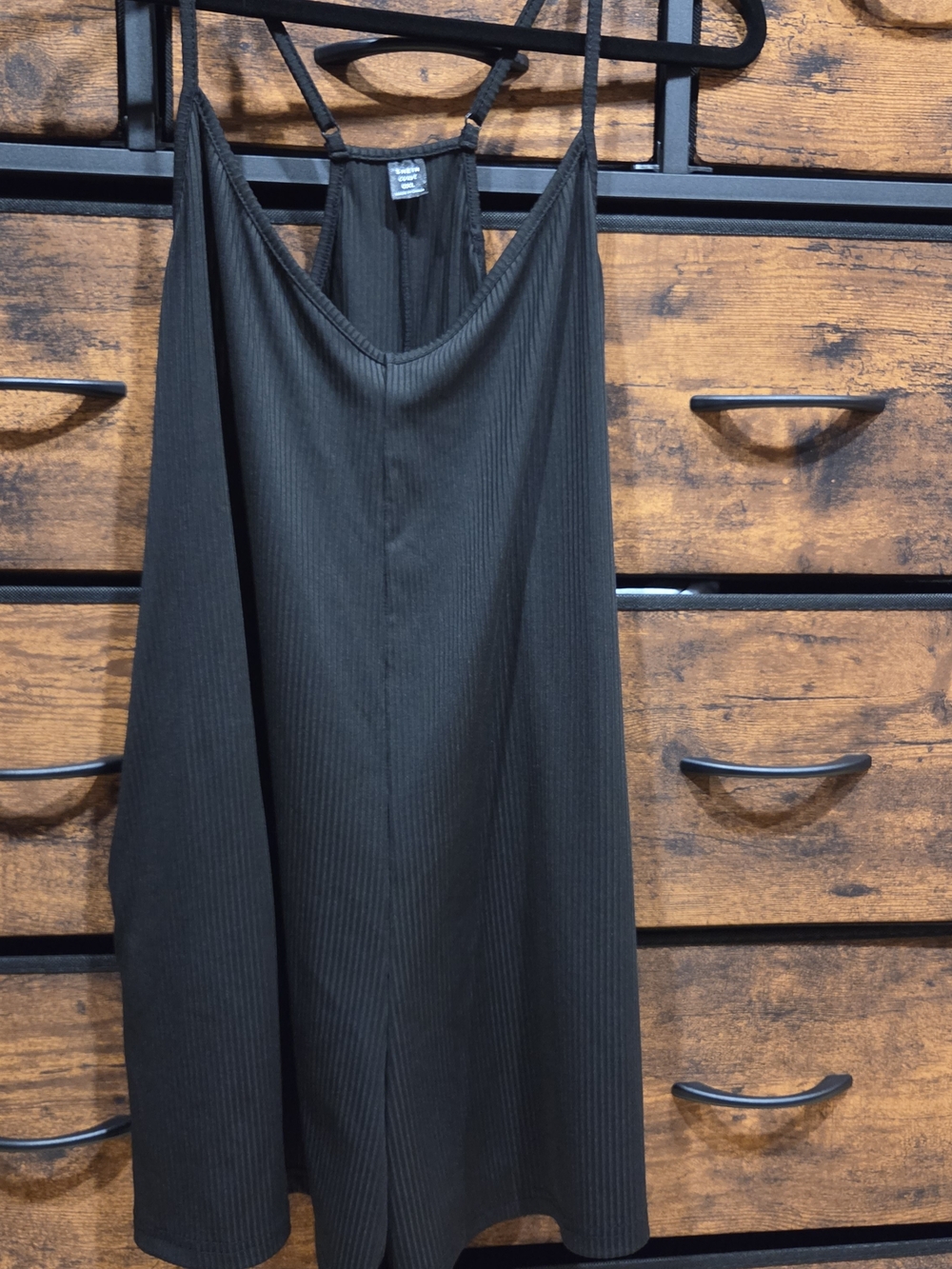 SHEIN Black Ribbed Romper